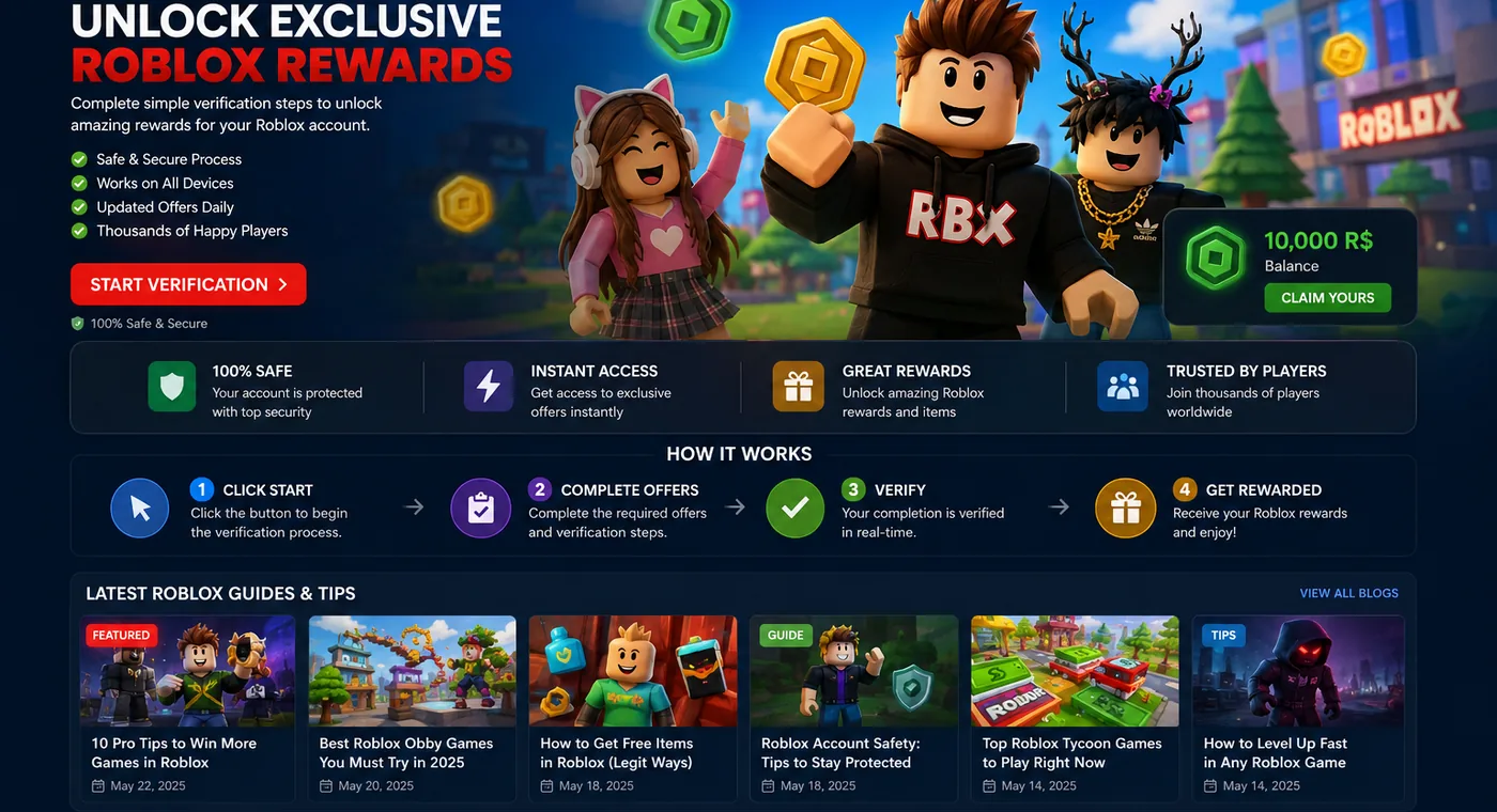 Gaming themed RBX Reward Check interface